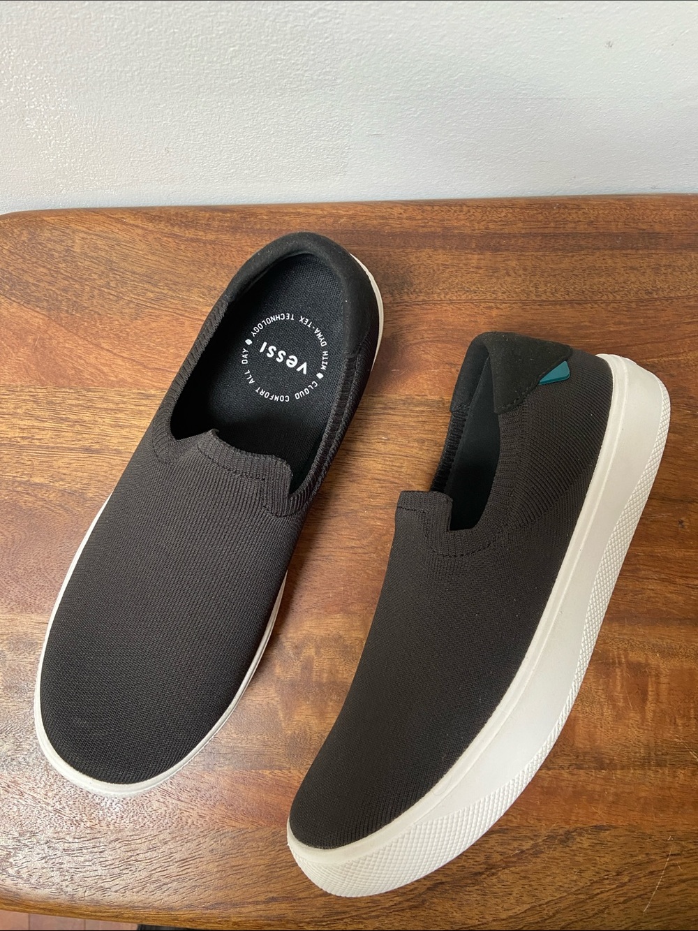 Vessi Boardwalk Slip-on Womens Black Shoes Sneakers